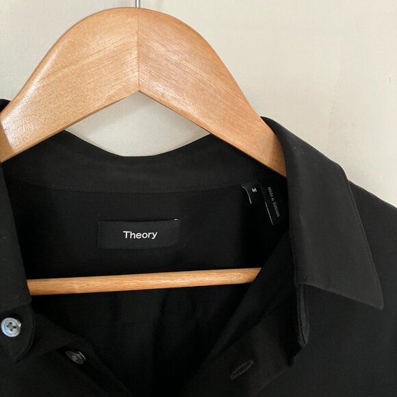 Theory Sylvain Shirt in Structure Knit in Black - Picture 2 of 3